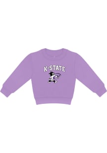 K-State Wildcats Toddler Lavender Willie Long Sleeve Crew Sweatshirt