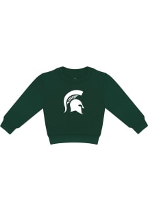 Michigan State Spartans Toddler Green Primary Logo Long Sleeve Crew Sweatshirt