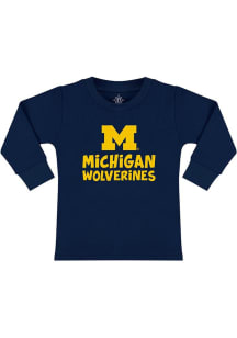 Michigan Wolverines Toddler Blue Playful Long Sleeve T-Shirt