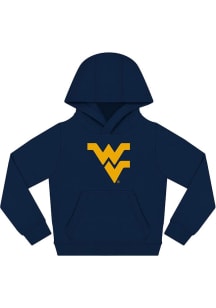 West Virginia Mountaineers Toddler Blue Primary Logo Long Sleeve Hooded Sweatshirt