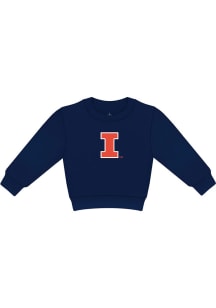 Illinois Fighting Illini Toddler Orange Primary Logo Long Sleeve Crew Sweatshirt
