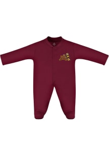 Minnesota Golden Gophers Baby Maroon Footed Loungewear One Piece Pajamas