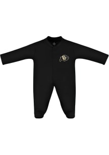Colorado Buffaloes Baby Black Footed Loungewear One Piece Pajamas