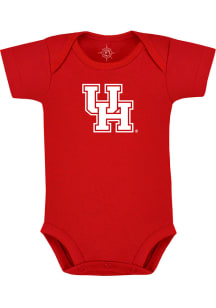 Houston Cougars Baby Red Primary Logo Short Sleeve One Piece