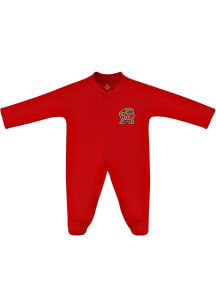 Maryland Terrapins Baby Red Footed Loungewear One Piece Pajamas