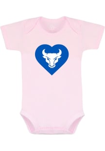 Buffalo Bulls Baby Pink Pink Short Sleeve One Piece