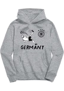 Vive La Fete Germany National Team Toddler Ash Sam Long Sleeve Hooded Sweatshirt