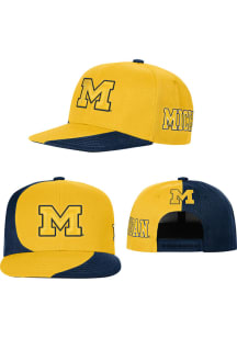 Michigan Wolverines Gold Sideswipe Youth Snapback Hat