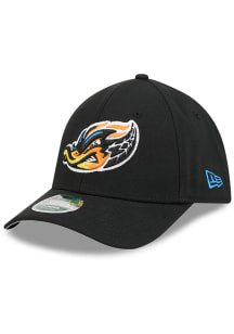 New Era Akron RubberDucks Mens Black 2026 MiLB Player Replica 39THIRTY M Crown Flex Hat
