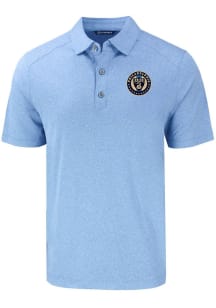 Cutter and Buck Philadelphia Union Mens Light Blue Forge Recycled Short Sleeve Polo