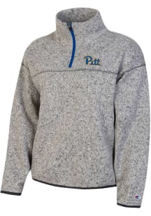 Champion Pitt Panthers Womens Grey Arctic Fleece Qtr Zip
