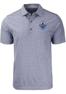 Cutter and Buck Vancouver Whitecaps FC Navy Blue Forge Heather Stripe Big and Tall Polo