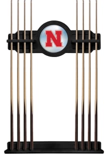 Nebraska Cornhuskers Solid Wood Cue Rack Pool Table