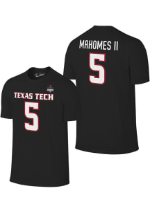 Patrick Mahomes Texas Tech Red Raiders Black Name and Number Short Sleeve Player T Shirt