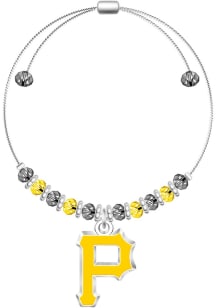 Pittsburgh Pirates 2-Tone Beaded Toggle Womens Bracelet