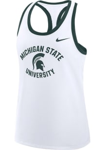 Nike Michigan State Spartans Womens White Racerback Tank Top