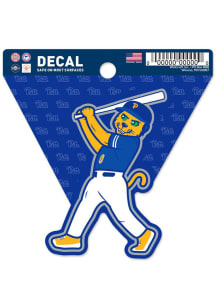 Pitt Panthers 3x4 Clean Cut Baseball Mascot Auto Decal - Blue