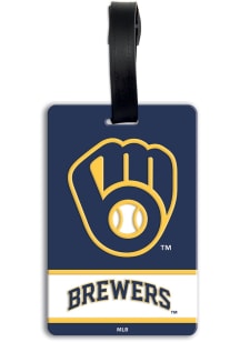 Milwaukee Brewers Navy Blue PVC Logo Luggage Tag