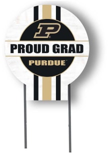 Purdue Boilermakers KH Sports Fan Grad graduation graphic Yard Sign - White