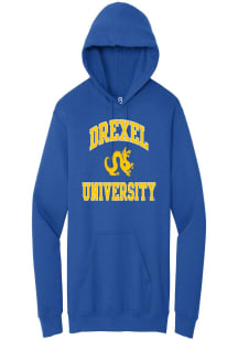 Summit Sportswear Drexel Dragons Mens Blue No 1 Primary Long Sleeve Hoodie
