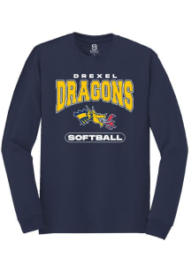 Summit Sportswear Drexel Dragons Navy Blue Softball Long Sleeve T Shirt