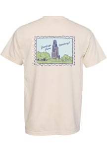 Summit Sportswear Pitt Panthers Womens Ivory Post Card Short Sleeve T-Shirt