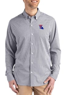 Cutter and Buck Louisiana Tech Bulldogs Mens Black Skyline Long Sleeve Dress Shirt