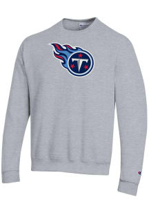 Champion Tennessee Titans Mens Grey Powerblend Long Sleeve Crew Sweatshirt