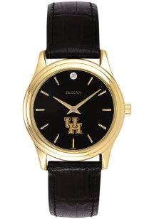 Bulova Houston Cougars Leather Womens Watch