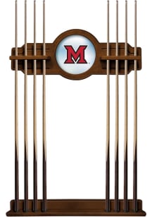 Miami RedHawks Solid Wood Cue Rack Pool Table
