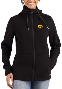 Cutter and Buck Iowa Hawkeyes Womens Black Epic Comfort Full Zip Light Weight Jacket