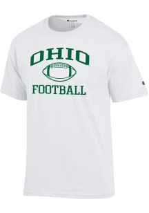 Champion Ohio Bobcats White Football Icon Jersey Short Sleeve T Shirt