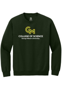 Summit Sportswear George Mason University Mens Green College of Science Long Sleeve Crew Sweatshir..