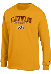 Champion Western Michigan Broncos Gold Grandma Script Jersey Long Sleeve T Shirt