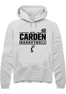 Mary Carden Cincinnati Bearcats Mens White NIL Stacked Box Player Hood