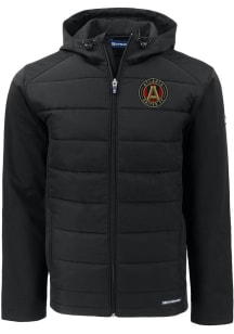 Mens Atlanta United FC Cutter and Buck Mens Evoke Hood Heavyweight Jacket - Black