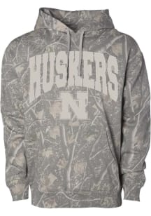 Something Inked Nebraska Cornhuskers Mens Green OHT Arch Name Long Sleeve Hoodie
