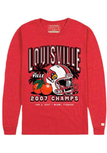 Homefield Louisville Cardinals Red Football 2007 Orange Bowl Champions Long Sleeve T Shirt