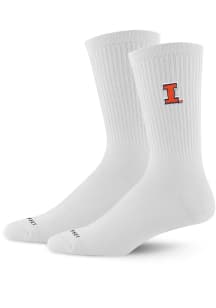 Illinois Fighting Illini Team Logo Mens Crew Socks