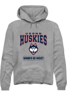 Summit Sportswear UConn Huskies Mens Graphite Women's Ice Hockey Long Sleeve Hoodie