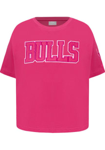 Pro Standard Chicago Bulls Girls Pink Classic Triple Pink Short Sleeve Fashion T-Shirt