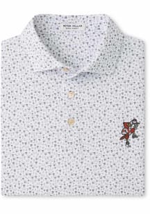 Peter Millar Louisville Cardinals Mens White Buzzer Beater Short Sleeve Fashion Polo