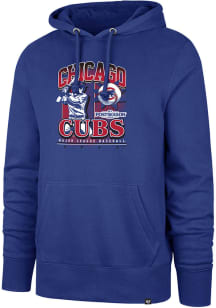47 Chicago Cubs Mens Blue 2025 Postseason Participant  Playoff Headline October Long Sleeve Hoodie