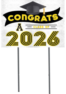 Appalachian State Mountaineers KH Sports Fan Class of 2026 Yard Sign - Black