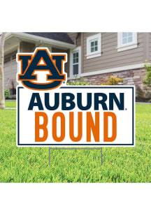 Auburn Tigers School Bound Yard Sign - White