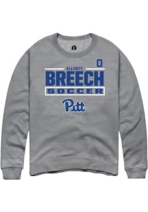 Elliott Breech Pitt Panthers Mens Graphite NIL Stacked Box Player Crew