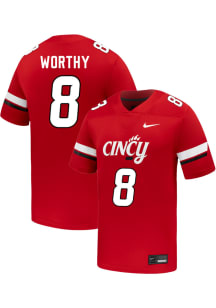 Kenny Worthy  Nike Cincinnati Bearcats Red NIL Name And Number Football Jersey