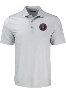 Cutter and Buck Inter Miami CF Grey Shadow Check Big and Tall Polo