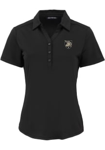 Cutter and Buck Army Black Knights Womens Black Forge Eco Polo Short Sleeve Polo Shirt