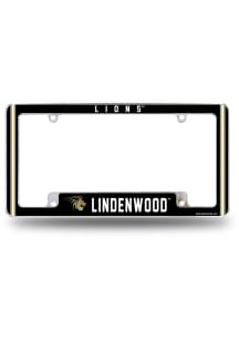 Lindenwood Lions Classic All Over Chrome License Plate Frame - Silver